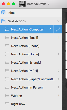 Wunderlist Next Action