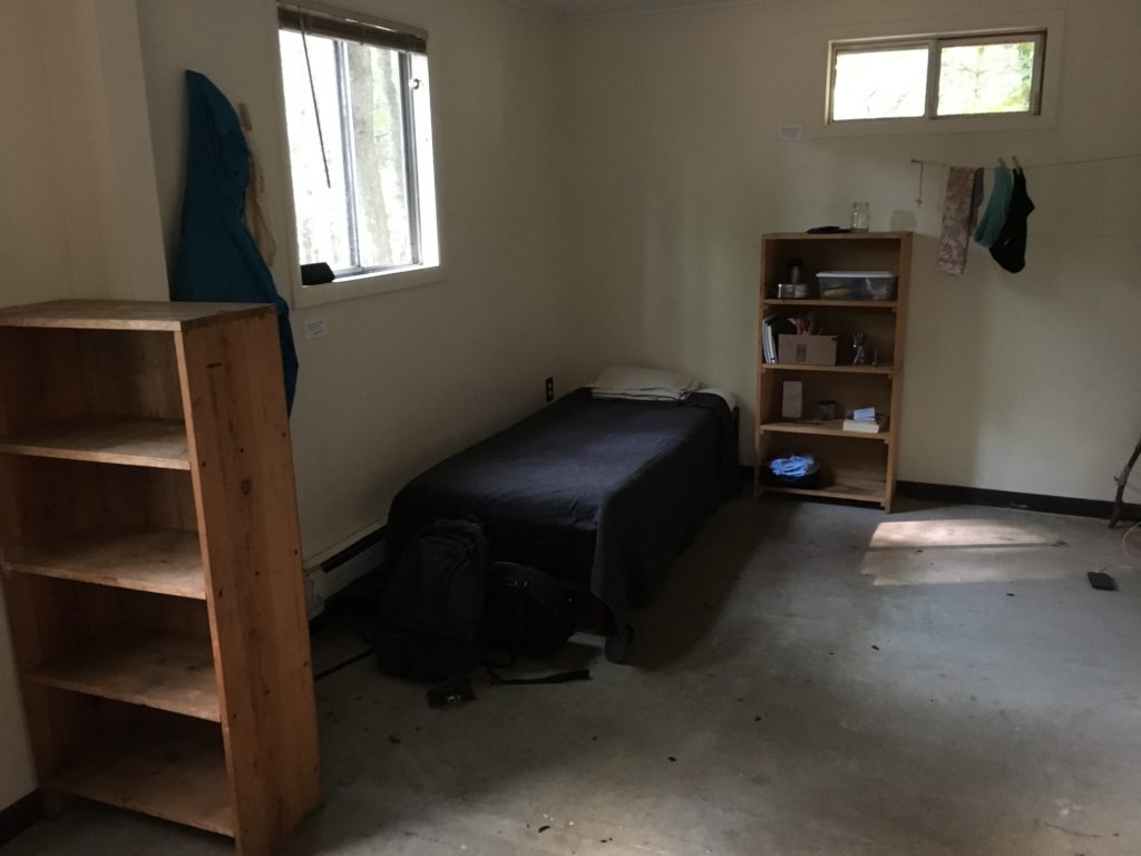 My counselor bunk set up at Blue Lake Fine Arts Camp.